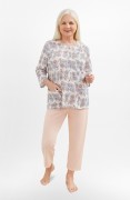 Piżama Martel Maria II 201 3/4 3XL-4XL damska rozpinana
