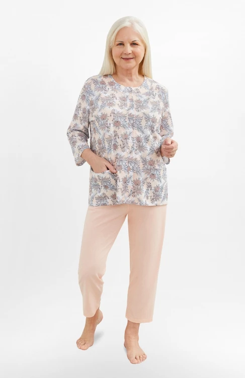 Piżama Martel Maria II 201 3/4 3XL-4XL damska rozpinana