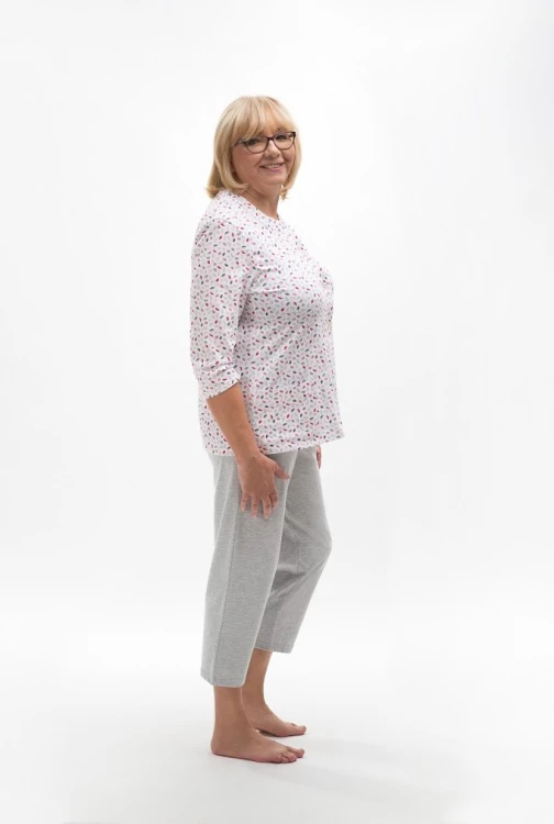 Piżama Martel Maria II 201 3/4 3XL-4XL damska rozpinana