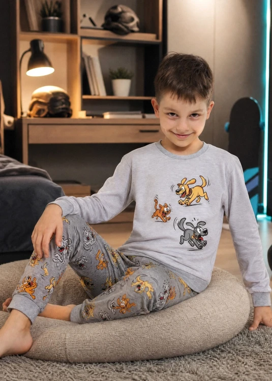 Piżama Cornette Kids Boy 593/190 Fun dł/r 98-128