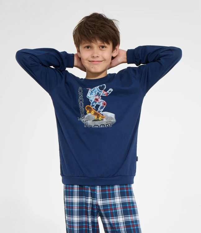 Piżama Cornette Young Boy 966/191 Astronaut dł/r 134-164