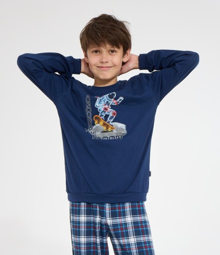 Piżama Cornette Young Boy 966/191 Astronaut dł/r 134-164