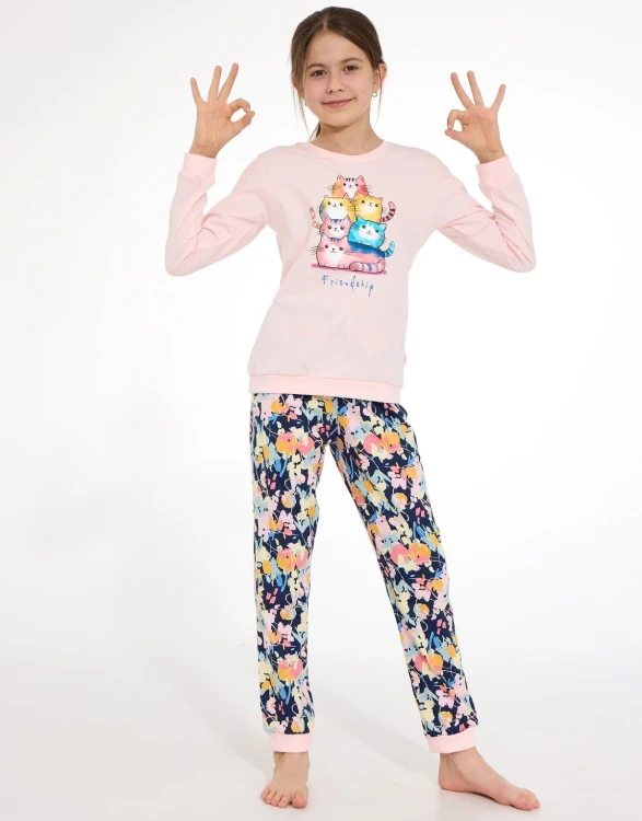 Piżama Cornette Young Girl 592/210 Friendship dł/r 134-170