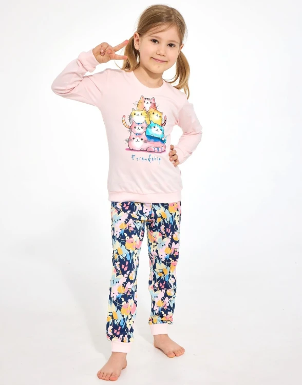 Piżama Cornette Kids Girl 594/210 Friendship dł/r 86-128