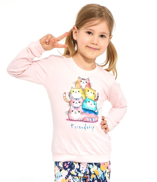 Piżama Cornette Kids Girl 594/210 Friendship dł/r 86-128