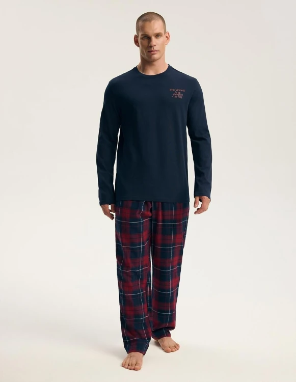 Piżama Henderson Premium 45455 Indigo dł/r M-3XL