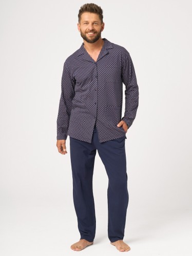 Piżama Key MNS 913 B26 dł/r 3-4XL rozpinana