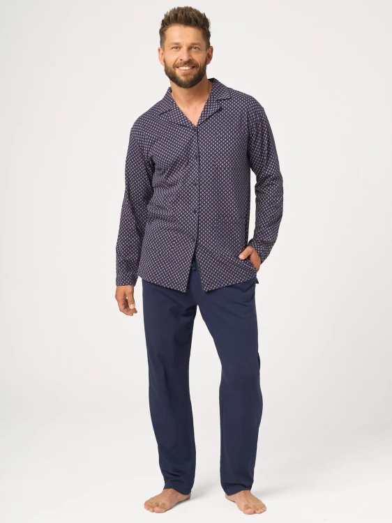 Piżama Key MNS 913 B26 dł/r 3-4XL rozpinana