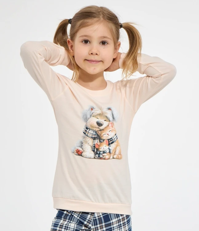 Piżama Cornette Kids Girl 594/203 Home Friends dł/r 86-128