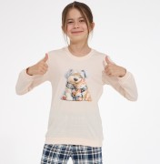 Piżama Cornette Young Girl 592/203 Home Friends dł/r 134-164