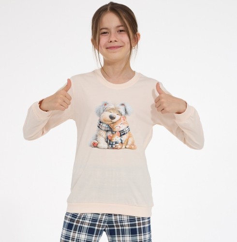 Piżama Cornette Young Girl 592/203 Home Friends dł/r 134-164