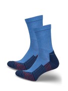 Skarpety Męskie Milena Multisport 0088-003 (41-46) - Sportowe, Niebieskie, Bezuciskowe