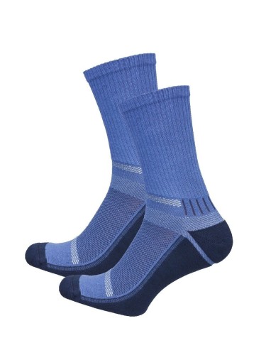 Skarpety Męskie Milena Multisport 0088-009 - (41-46) - Sportowe, Niebieskie