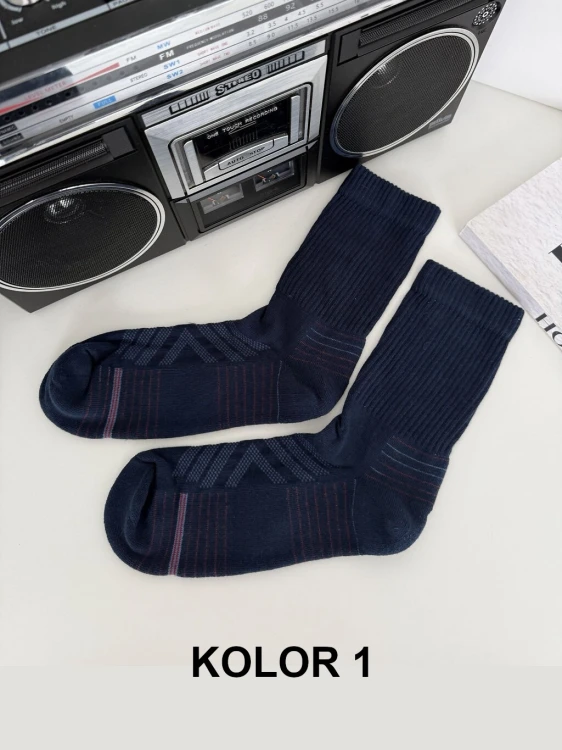 Skarpety Męskie Milena Multisport 0088-028 41-46 - Sportowe - Kolor 1