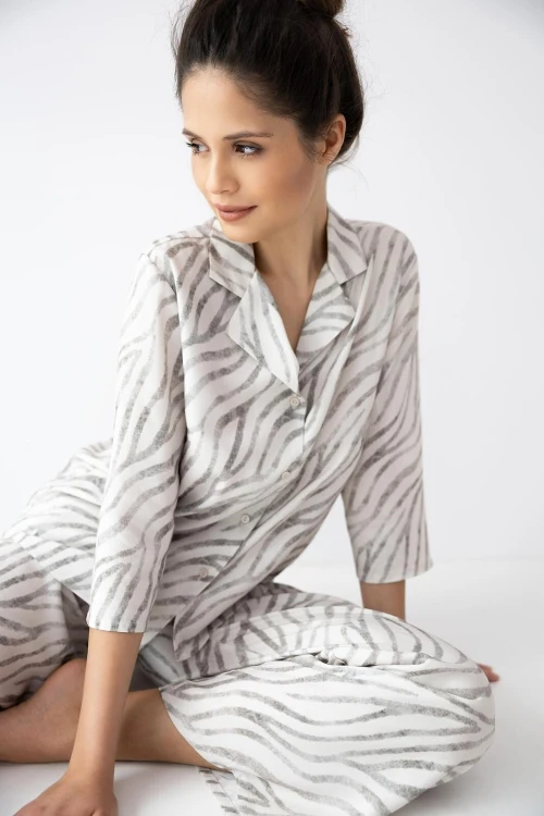 Piżama Sensis Emory 7/8 XS-2XL rozpinana
