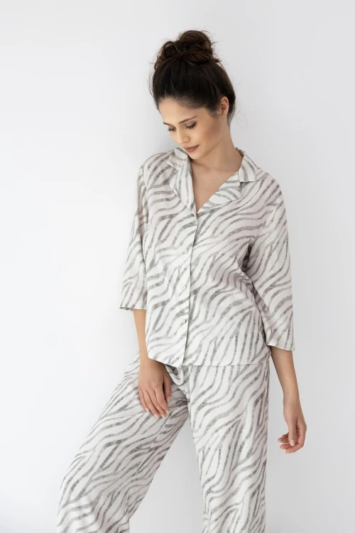 Piżama Sensis Emory 7/8 XS-2XL rozpinana
