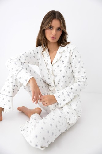 Piżama Sensis Monroe Interlok dł/r S-XL rozpinana