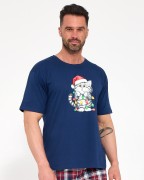 Piżama Cornette 326/329 Cat kr/r Christmas S-2XL