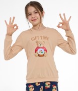 Piżama Cornette Young Girl 592/204 Gift Time dł/r Christmas 134-164