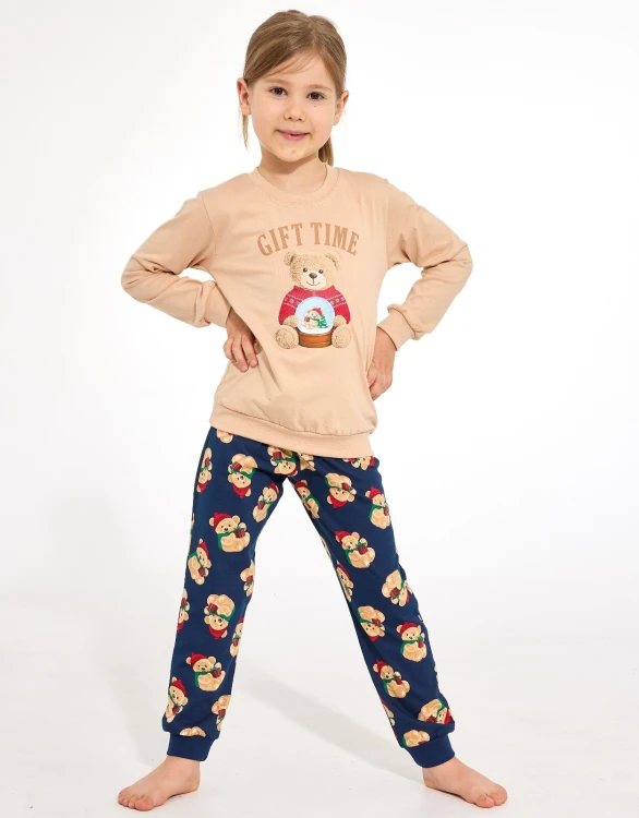 Piżama Cornette Kids Girl 594/204 Gift Time dł/r Chrristmas 86-128