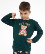 Piżama Cornette Kids Boy 593/184 Gift Time dł/r Christmas 86-128