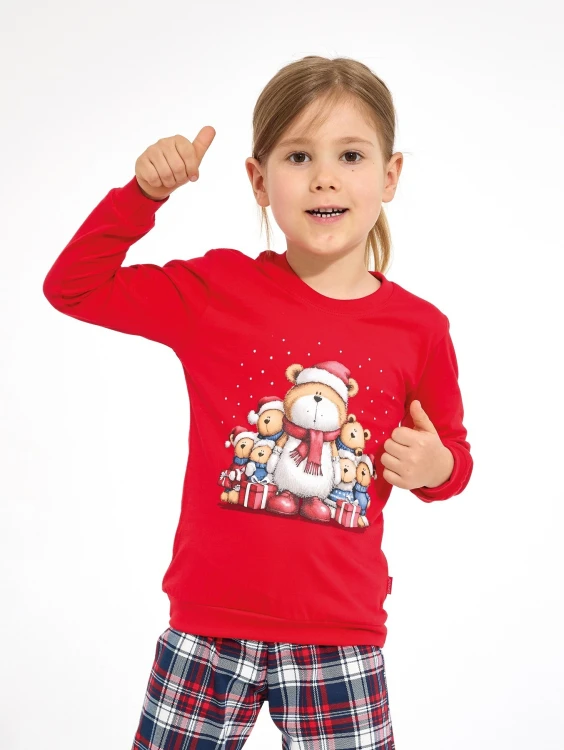 Piżama Cornette Kids Girl 594/205 Family dł/r Christmas 86-128
