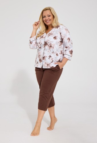 Piżama Cornette 162/498 Simone 3/4 3XL-5XL
